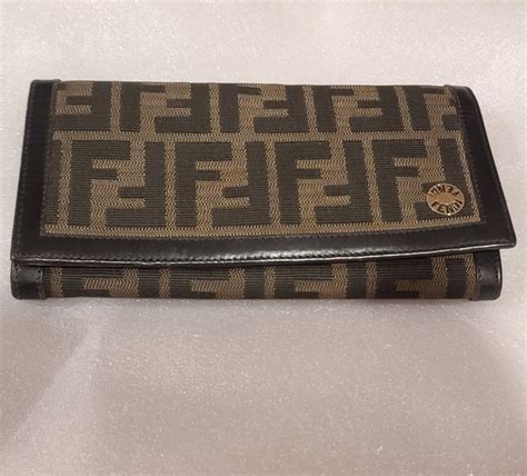 Fendi zucca long wallet